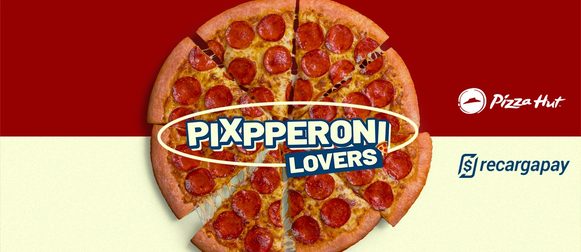 Imagem de pizza de pepperoni com o escrito “pixpperoni”