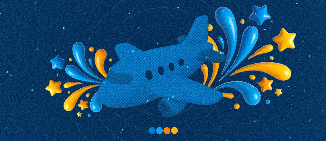 Ilustração de avião voando